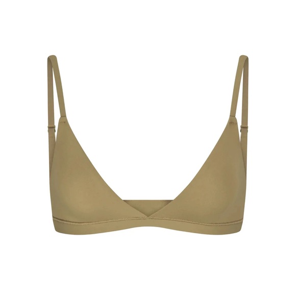 Skims Fits Everybody Triangle Bralette - Khaki - Picture 5 of 10